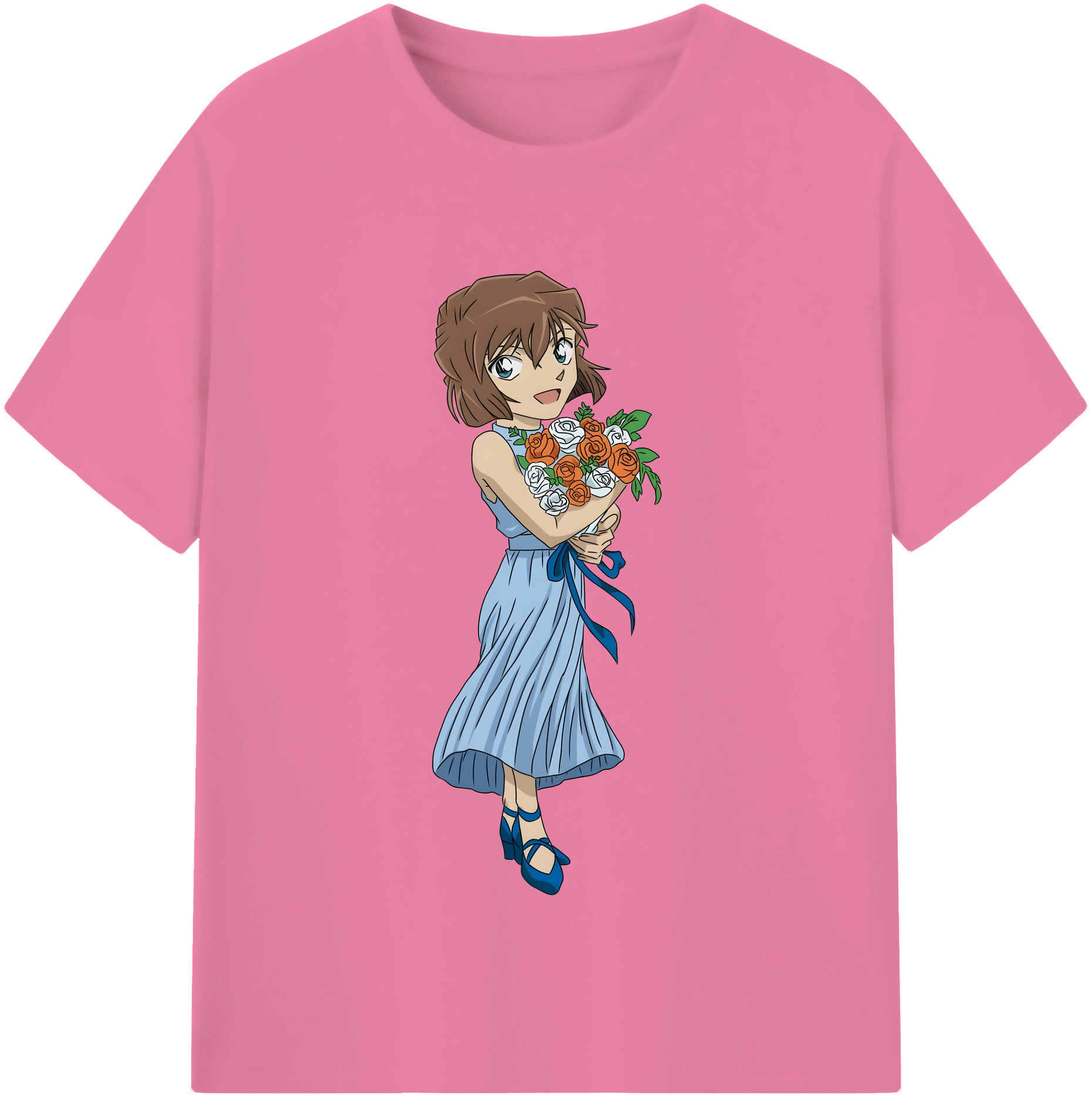 （画像用） 名探偵コナン 灰原 哀 はいばら あい Detective Conan Anita Hailey、Vi Graythorn Haibara Ai 綿100％半袖Tシャツ（フロントプリント）